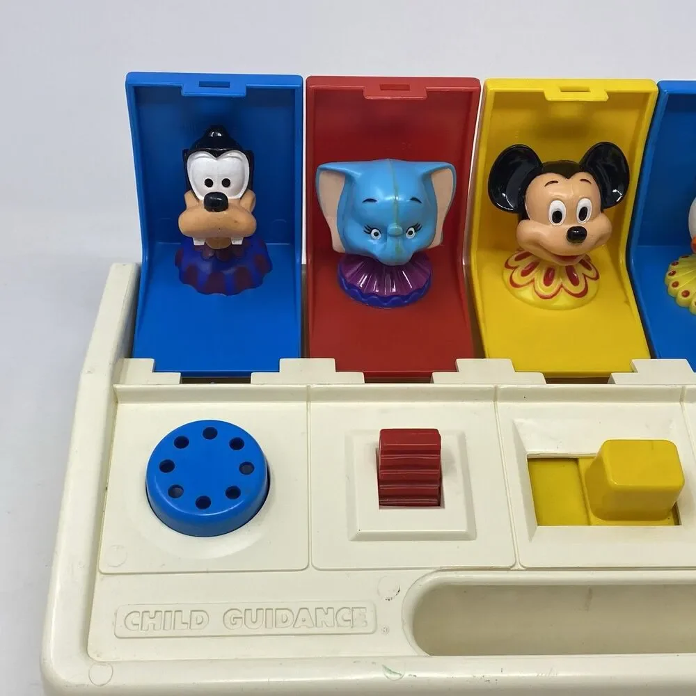 Vintage Disney Busy Poppin' Pals Child Guidance Pop Up Learning Toy 1980’s